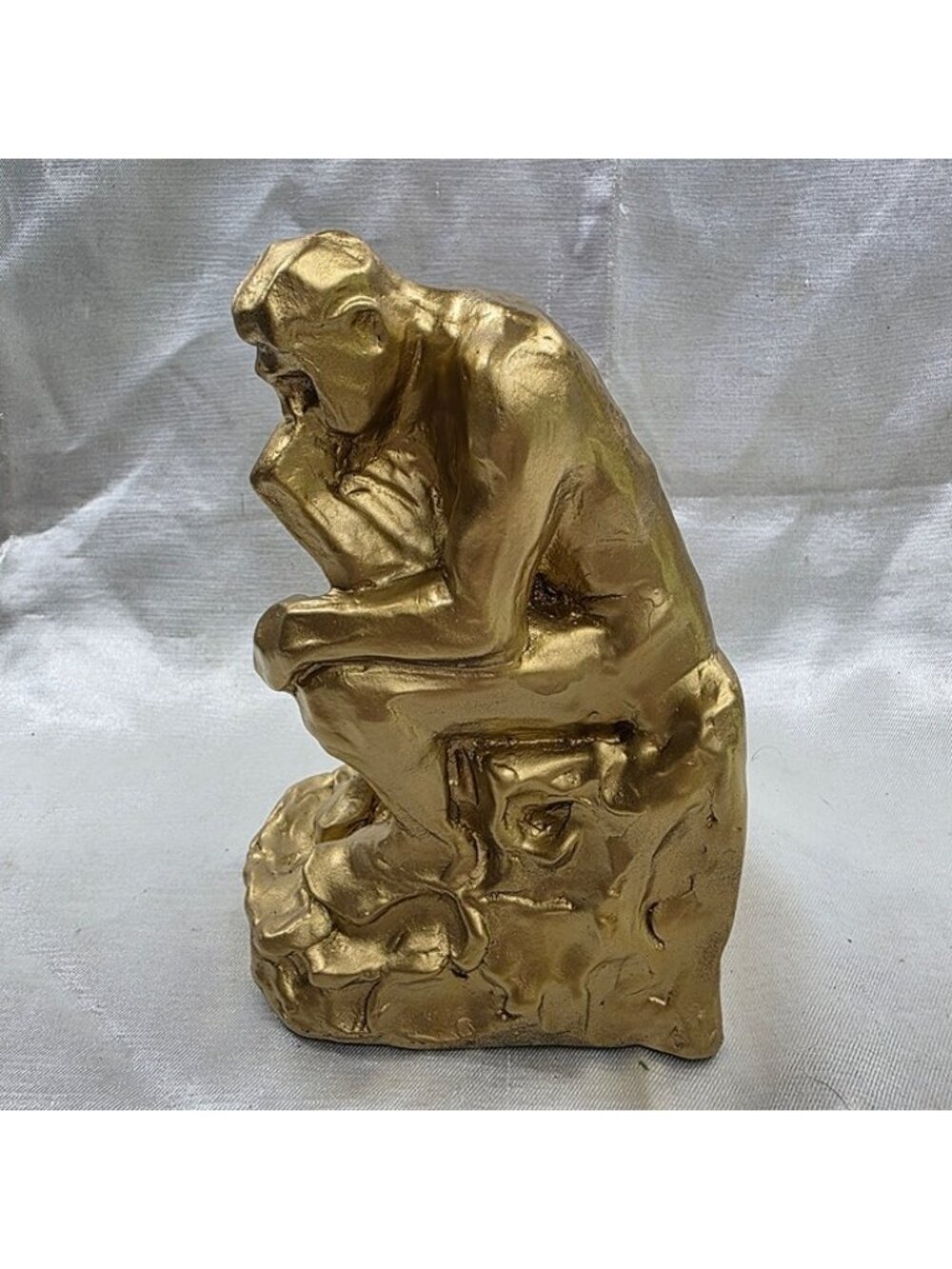 VintageVintage Gold Painted Thinking Man Sculpture – P. P. Barnes & Noble Inc.